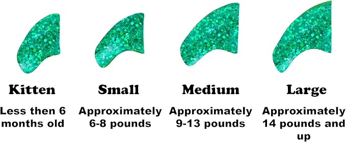 40 Pack Soft Nail Caps for Cat Claws Seafoam Glitter Kitten