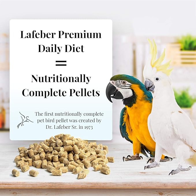 LAFEBER'S Premium Daily Diet Pellets Pet Bird Food, Made with Non-GMO and Human-Grade Ingredients, for Macaws and Cockatoos, 25 lb