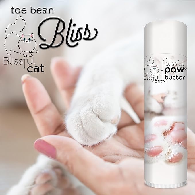 The Blissful Cat Paw Butter, Moisturizer for Dry Paw Pads, Softens and Protects a Rough Paw, Versatile, Lick-Safe Cat Paw Balm, 0.50 oz.
