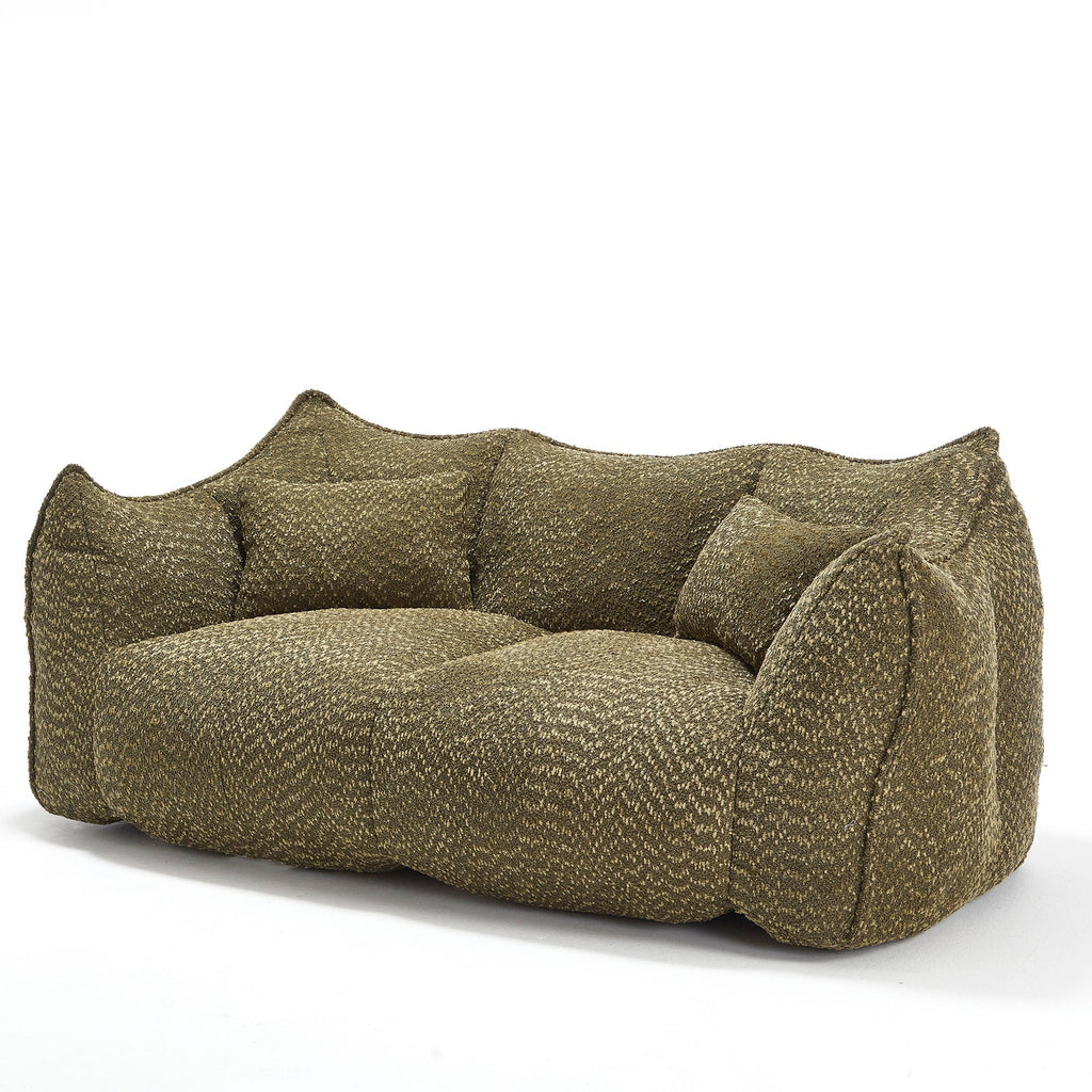 Comfortable Dual Beanbag Chair With High Resilience Foam Core For 2 People