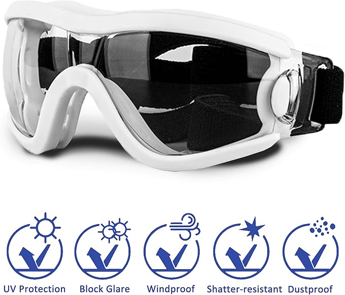Small Dog Sunglasses with Adjustable Strap UV Protection, Winproof Puppy Sunglasses, Suitable for Dogs Eyes Protection，Soft Dog Goggles