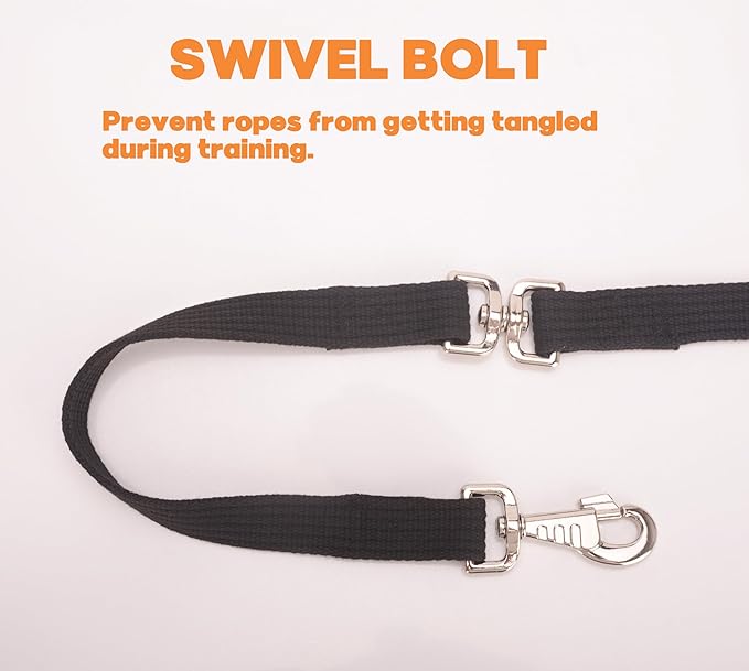 Cord Cotton Lunge Line with Rubber Stop，Equine Lunge Line for Horses with Swivel Bolt Snap，24 ft (Black, 24ft)