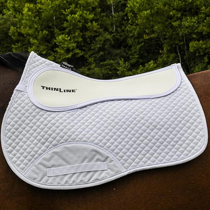 Thinline Cotton Quilted Jumper Durable Breathable Horse Riding Washable Shock-Absorbing no-Slip Thin Equine Saddle Pad - Equestrian Equipment and Accessories