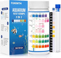 Aquarium Test Strips for Freshwater Fish: 7 in 1 Fish Tank Water Testing Kit for Aquarium Pond - Accurate Testing Nitrate Nitrite Hardness Free Chlorine pH Carbonate Total Alkalinity-100 Strips