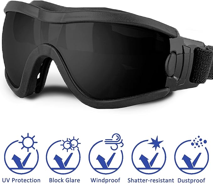 Small Dog Sunglasses with Adjustable Strap UV Protection, Winproof Puppy Sunglasses, Suitable for Dogs Eyes Protection，Soft Dog Goggles