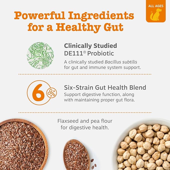 Zesty Paws Probiotics for Dogs - Digestive Enzymes for Gut Flora, Digestive Health, Diarrhea & Bowel Support - Clinically Studied DE111 - Dog Supplement Soft Chew for Pet Immune System - Pumpkin