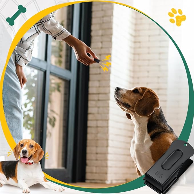 2 Pieces Brass Pet Training Clicker Signaling Cricket Clicker Metal Dog Clicker for Puppy Cats Trainer Pet Owners (Black)