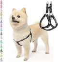 PUPTECK No Pull Dog Harness Soft Adjustable Basic Nylon Step in Puppy Vest Outdoor Walking with ID Tag, Moon Star Black, S