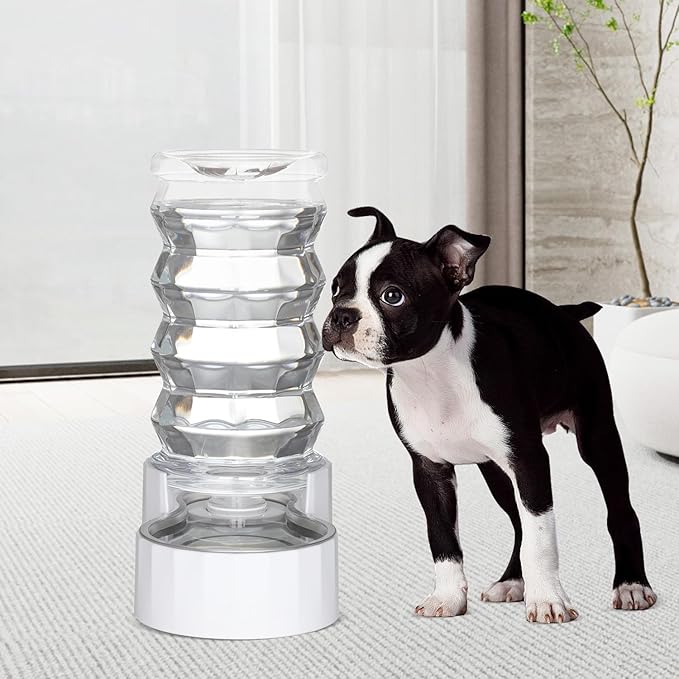 Sfozstra Automatic Pet Waterer,8L Gravity Stainless Steel Water Dispenser,100% BPA-Free, Large Capacity Water Feeder for Cats and Small and Medium-Sized Dogs
