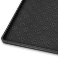 Ptlom Pet Placemat for Dog and Cat, Mat for Prevent Food and Water Overflow, Suitable for Small, Medium and Big Pet, 18" 12", Black, Silicone