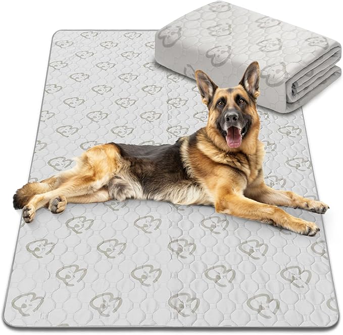 FXW Washable Pee Pads for Dogs, Puppy Pads with Super Absorbent, Specifically Designed for Potty Training, 75" × 30" Rectangle, Khaki, 1 Pack