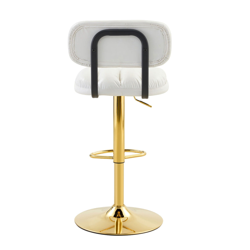 Adjustable Height Bar Stools & Footrest For Kitchen Island (Set of 2)