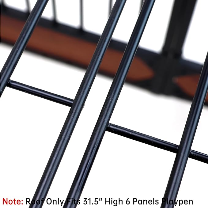 Heavy Duty Dog Fence Roof for 31.5" High Exercise Pens, Easy Assembly, Compatible (Roof Only)