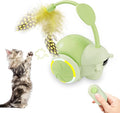 Cat Toys for Bored Indoor Adult Cats,Remote Control Cat Toy with 4 Directions,LED Lights Interactive Remote Control Dog Toy (Green)