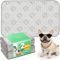 FXW Washable Pee Pads for Dogs, Puppy Pads with Super Absorbent, Specifically Designed for 30inch Cages, 29" × 18" Rectangle, Khaki, 2 Packs