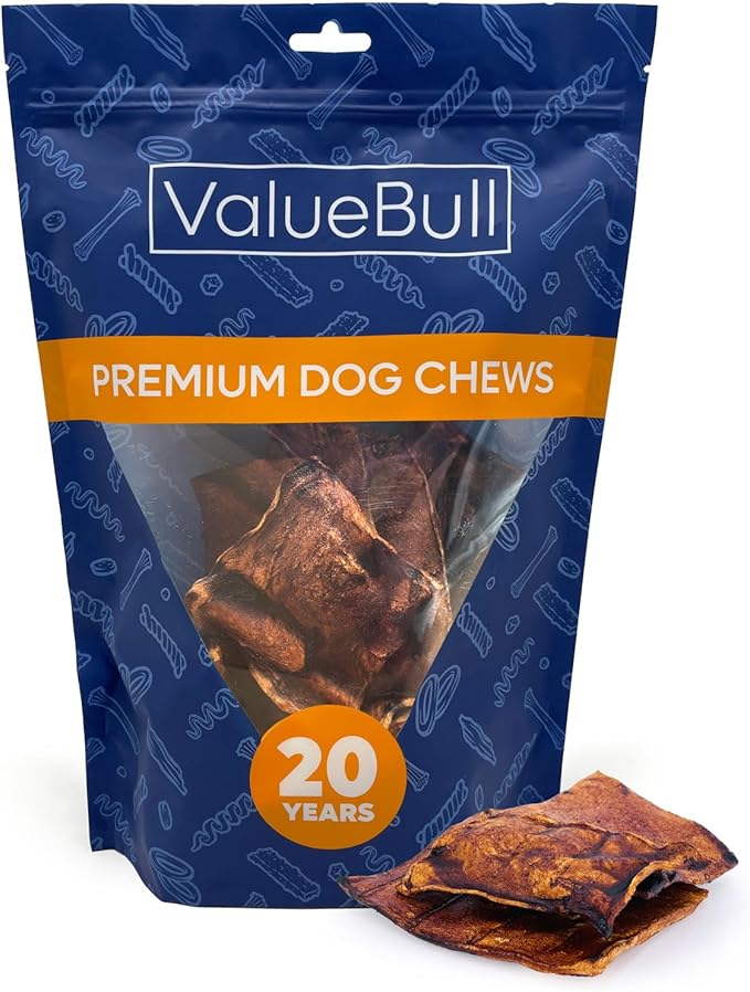 ValueBull USA Rawhide Chips, Natural Beef Flavor, 1 Pound - Natural & Safe, USA Beef Hide, Long Lasting, Chemical Free, No Artificial Flavors