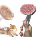 Cat Brush With Release Button - Self-Cleaning Sliker for Indoor Short Cats, Effortless Hair Removal, Gentle on Skin, Grooming for Shedding and Loose Fur
