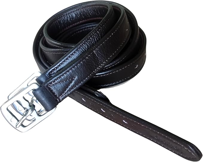 Non-Stretch Soft Stirrup Leather with Stainless Steel Hardware 1 Pair Pack of 2