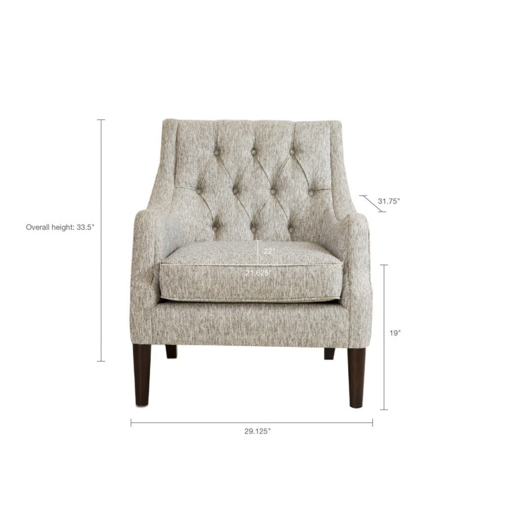 Button Tufted Accent Chair Vintage Style