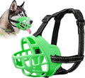 Dog Muzzle for Large Dogs, Breathable Basket Muzzles for Small, Medium and X-Large Aggressive Dog, Allows Panting Drinking, Suitable for Grooming Trimming Training (3, Luminous Green)
