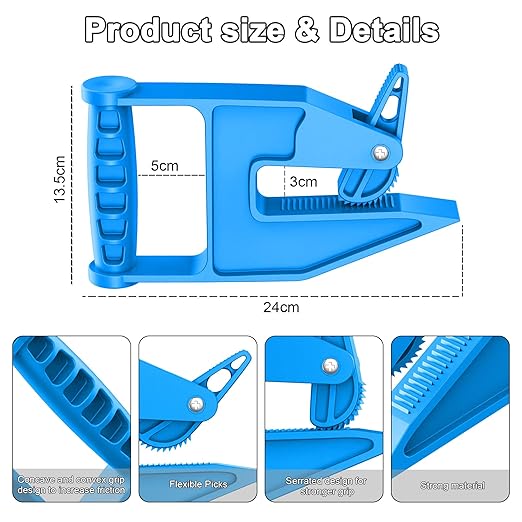 Pair of Mat Movers Tool - Mat Grippers - Heavy Duty Stall Mat Handlers for Horse Mat, Gym Mat, Trailer Mat & Rubber Mats -Ergonomic Mat Puller Perfect for Barn & Home, Durable and Save Time