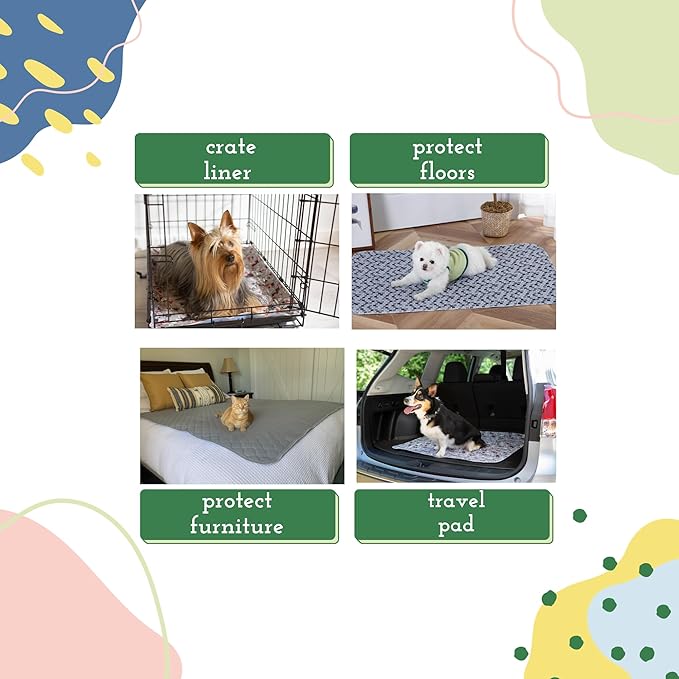Caldwell's Pet Supply Co. 24x36 Potty Pads, Washable Pee Pads for Dogs, Reusable Pee Pads for Dogs, Puppy Potty Mat, Whelping Rug, Reusable Puppy Mat, Medium (Set of 3)