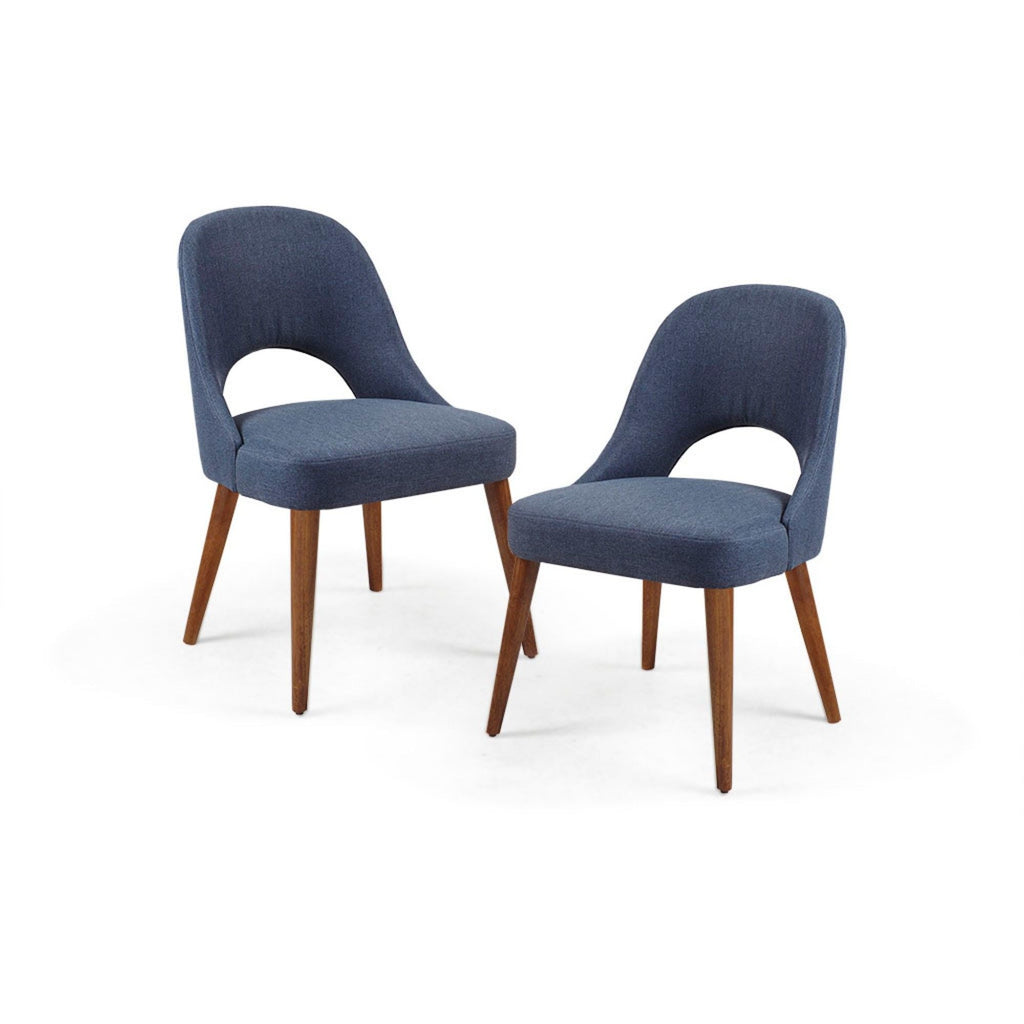 Dining Side Chair Upholstered Textured (Set of 2) - Navy