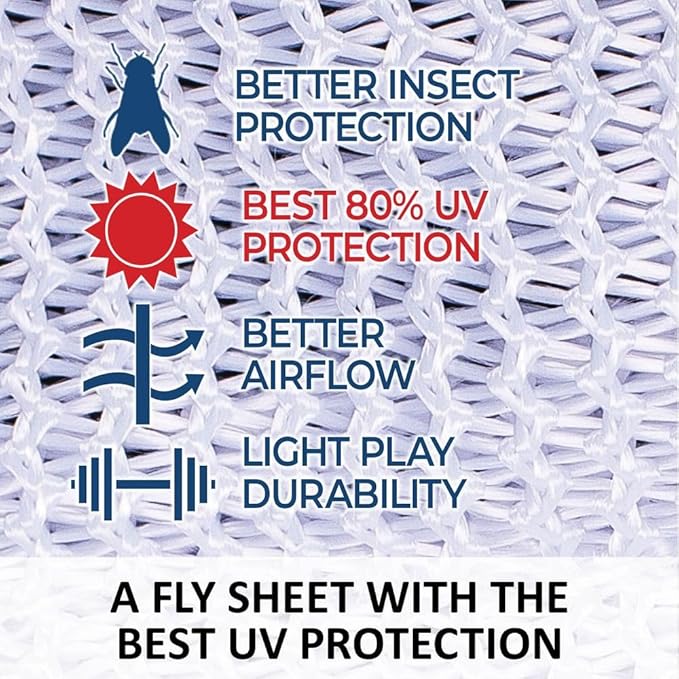 Schneiders Soft Interlock Mesh II Horse Fly Sheets | Superior UV & Insect Protection | Versatile Euro Fit Option | Reflective Safety Design