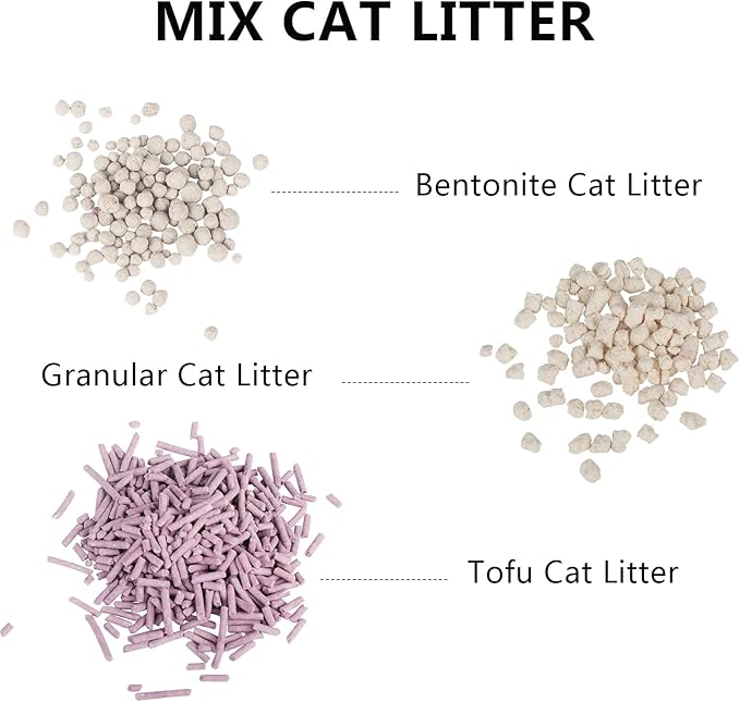 Tofu Cat Litter, Dust-Free Kitty Litter, Fast Drying, Ultra Absorbent Clumping Cat Pellets, Lavender Odor Control, Less Scattering, Dust-Free Mixed Tofu.