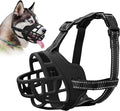 Dog Muzzle for Large Dogs, Breathable Basket Muzzles for Small, Medium and X-Large Aggressive Dog, Allows Panting Drinking, Suitable for Grooming Trimming Training (6, Black)