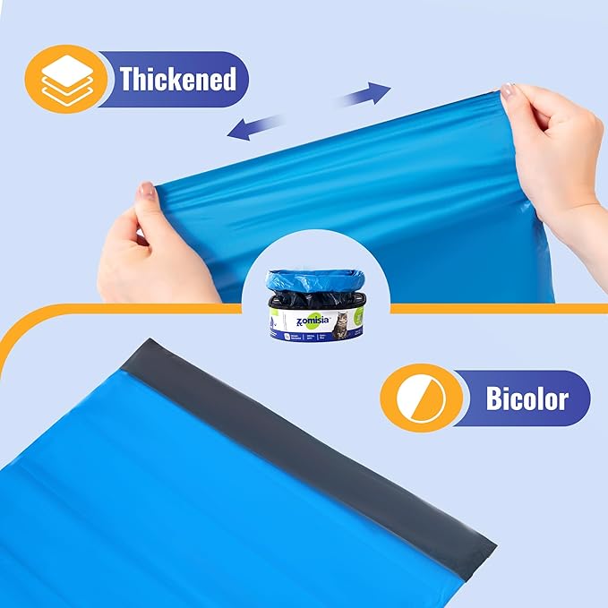4 Pack Cat Litter Refill Bags, Non-See-Through Jumbo 120FT Cartridge Refill Total Up to Over 16 Months Per Cat for Odor Control, Compatible with Genie Standard, Plus, Style