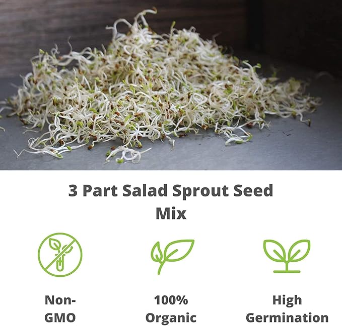 Handy Pantry Organic Birdseed - 1 Lb - Sprouting Bird Seed Mix for Small, Medium & Large Birds- Feed for Songbirds, Parakeets, Parrots, etc