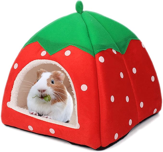 Guinea Pig Hideout Bed Rabbit House Cave Accessories Cozy Hide-Out for Bunny Hedgehog Ferret Chinchilla&Other Small Animals