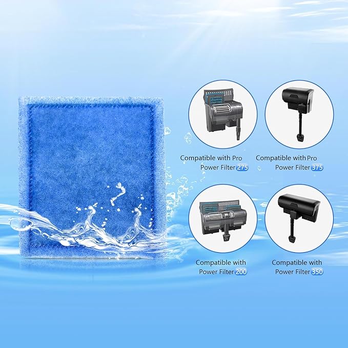 Aquarium Rite-Size C Filter Cartridges Compatible with PRO Power Filters 275/375,Power Filters 200/350 (2 Pack)