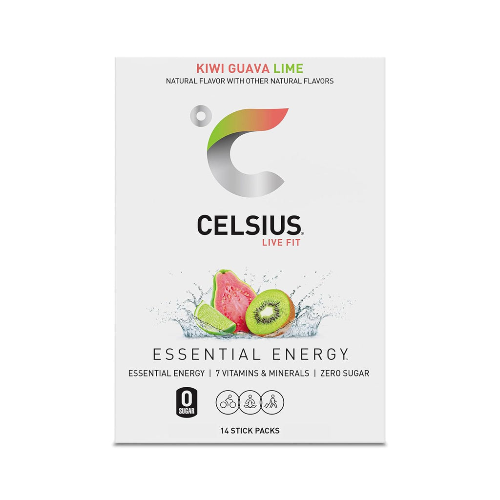 CELSIUS® On-The-Go Powder Sticks Dragonfruit Lime, Essential Energy 2.8 Oz