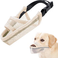 Crazy Felix Nylon Dog Muzzle for Small Medium Large Dogs, Air Mesh Breathable and Drinkable Pet Muzzle for Anti-Biting Anti-Barking Licking (XL, Beige)
