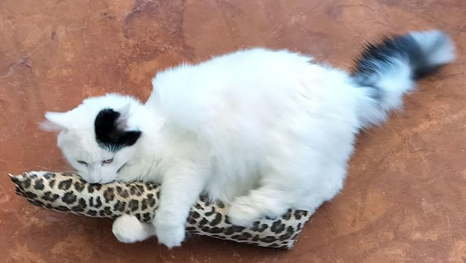 Extra Large 18" Catnip Kicker Toys/Kitty Kick Sticks/Cat-Nip Kick Sticks (Leopard) (Kickers Filled with 1 oz Premium Canadian Catnip)