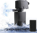 Fish Tank Filter for 15-40 Gallon Tank, 160 GPH Crystal Clear Powerful Internal Aquarium Filters Submersible Pump& Filter System for Fish Tank & Turtle Tank