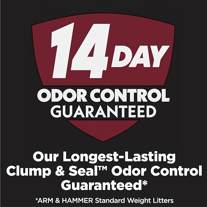 ARM & HAMMER Clump & Seal Platinum Clumping Cat Litter Odor Control, Multi-Cat, 14-Day Odor Control, Online Exclusive Formula, 18 Lbs