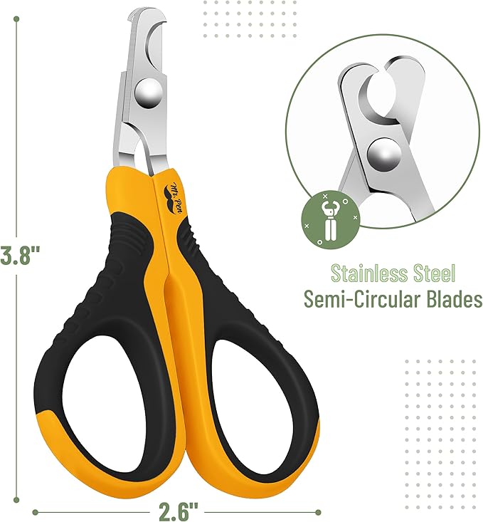 Mr. Pen Cat Nail Trimmer - Cat & Dog Nail Clippers, Claw Trimmer - Orange/Black
