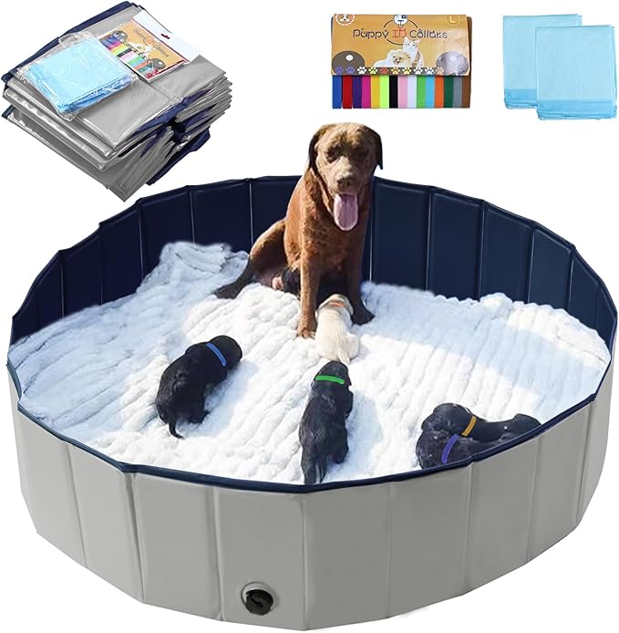 Artilife Dog Whelping Box Pool,Whelping Box for Dogs Birthing,Welping Box Whelping Pen for Puppies Whelping Supplies