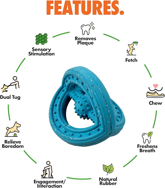 Max Fusion with Nike Grind, Arlee Phoneix Dog Toy, Chew Toy for Play, Fetch, Tug, M