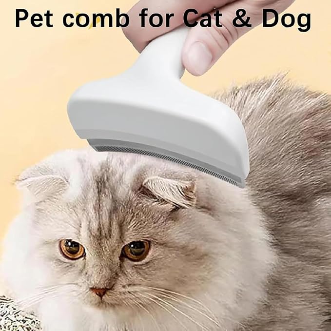 V-Tooth Deshedding Comb, Doggo Comfy Pet Comb Pro, Dog & Cat Grooming Brush for Shedding, Tight V-Shaped Teeth Deshedding Tool (Blue S)