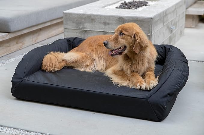 K9 Ballistics Tough Orthopedic X-Large Bolster Dog Bed - Washable, Durable and Water Resistant Dog Bed - Made for (XL) Big Dogs, 54"x38", Sandstone