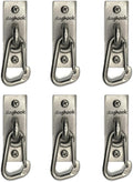 Canine Hitch- Secure Dog Leash Parking Wall Slim Hook with Clip 6 Pack - Tie Out Stainless Steel & ABS Mounting Plate for Strength - Practical Lead Management for Home & Business