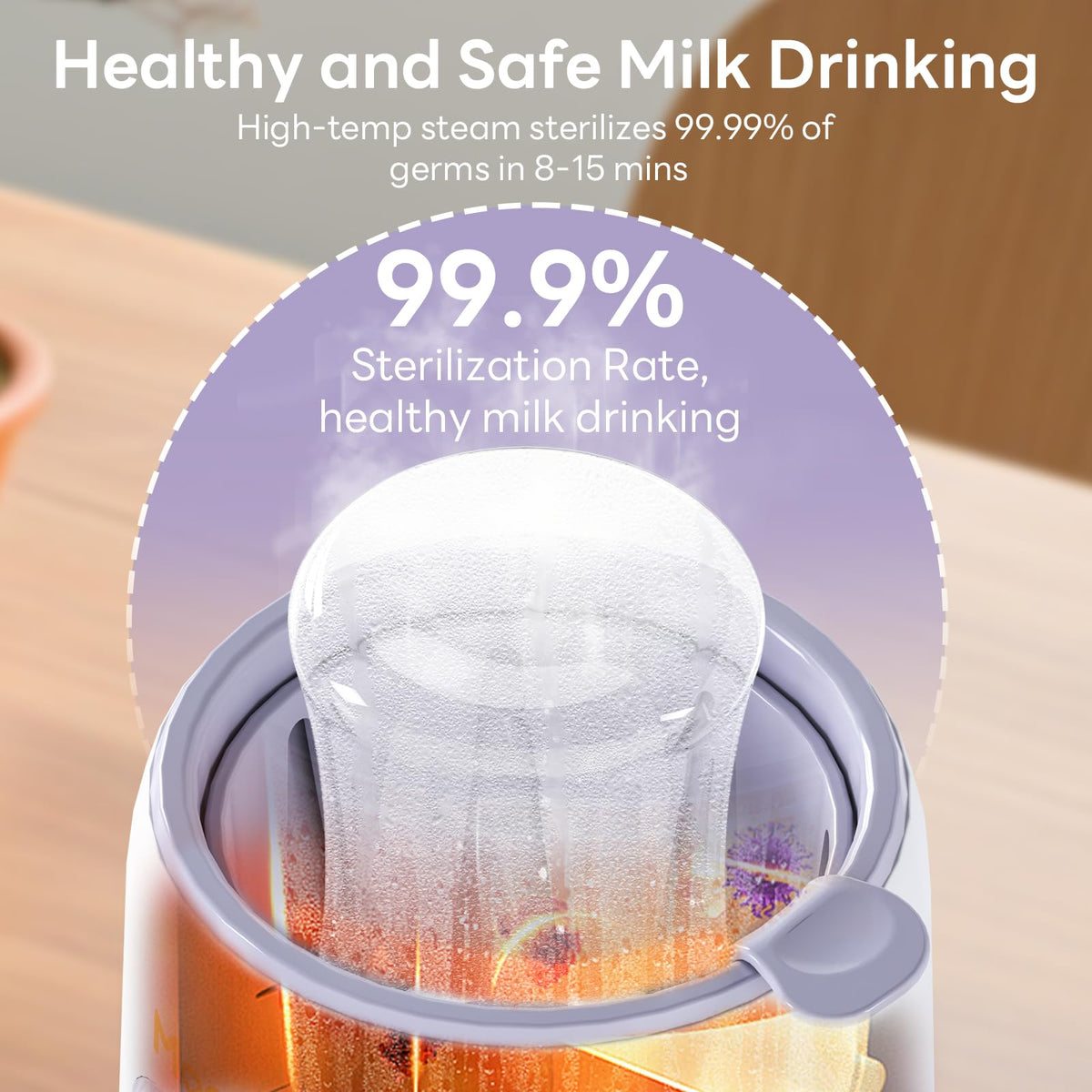 Bottle Warmer, 8-in-1 Fast Baby Bottle Warmer, Grey | for Breastmilk and Formula, Accurate Temperature Control, Automatic Shut-Off, Multifunctional for All Bottles