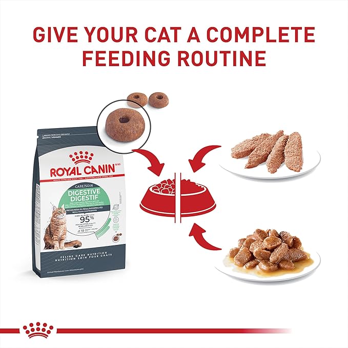 Royal Canin Feline Care Nutrition Digestive Care Wet Cat Food Variety Pack, 12 Pack, 2 Varieties, 3 oz Cans