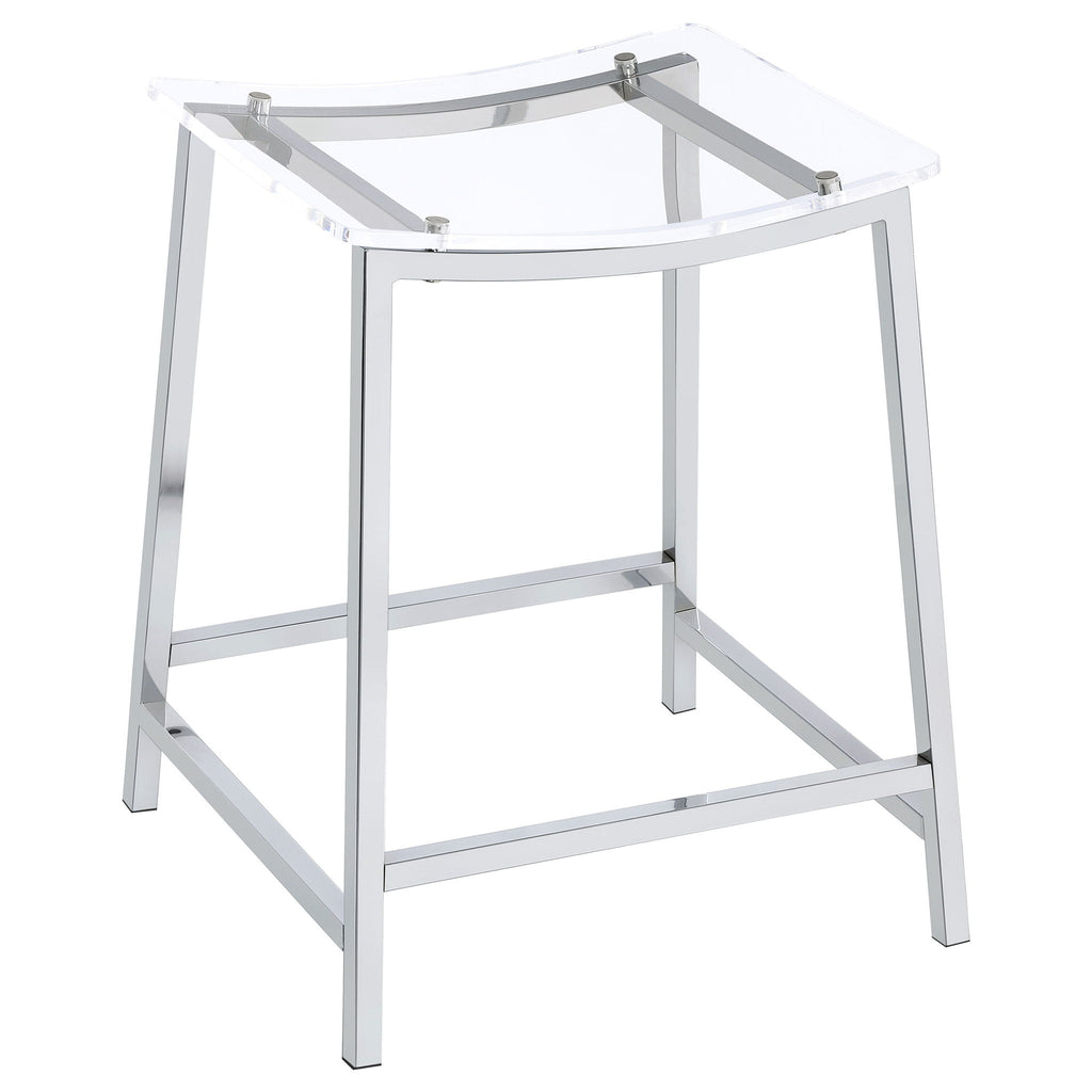 Staten - Backless Counter Stool (Set of 2) - Chrome