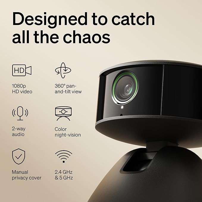 PETLIBRO AI Pet Camera Indoor with Phone App, 360° Auto Tracking Dog Camera Multi-Pet Recognition & AI Day Summary, 1080p Cat Camera Night Vision, 2-Way Talk WiFi Cam Pet with 2.4G/5G