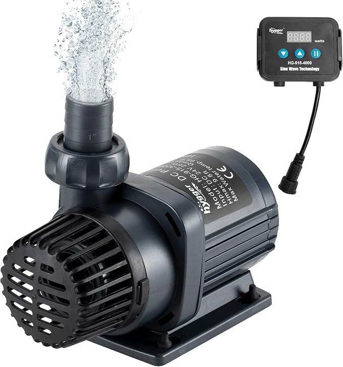 hygger 1060GPH Quiet Submersible and External 24V Water Pump, with Controller (30%-100% Settings), Powerful Return Pump for Fish Tanks, Aquariums, Ponds, Fountains, Sump, Hydroponics (33W, 13.1ft)
